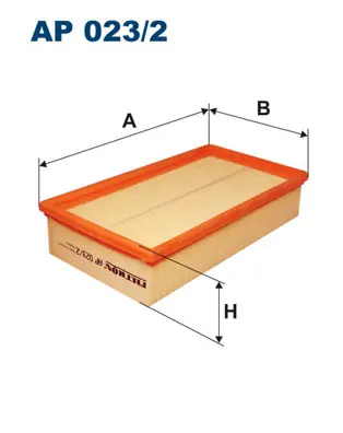 Op = Op Luchtfilter Filtron AP 023\\/2