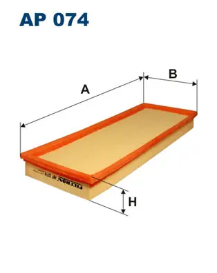 Plaats Bestelling Luchtfilter Filtron AP 074