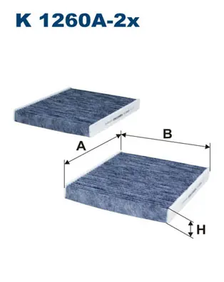 Direct Verzonden Interieurfilter Filtron K 1260A-2x