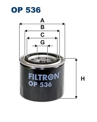 Oliefilter Filtron OP 536 Merkproduct