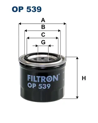 Oliefilter Filtron OP 539 Exclusief