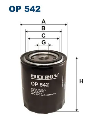 Koop Online Oliefilter Filtron OP 542