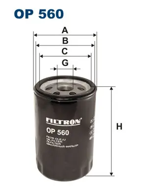 Oliefilter Filtron OP 560 Merkproduct