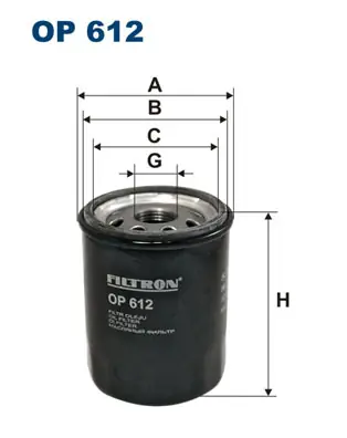 Oliefilter Filtron OP 612 Populair