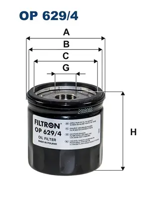 Gratis Verzending Oliefilter Filtron OP 629\\/4