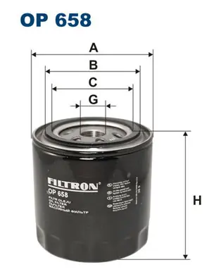 Oliefilter Filtron OP 658 Express Levering