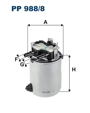 Brandstoffilter Filtron PP 988\\/8 Gecertificeerd