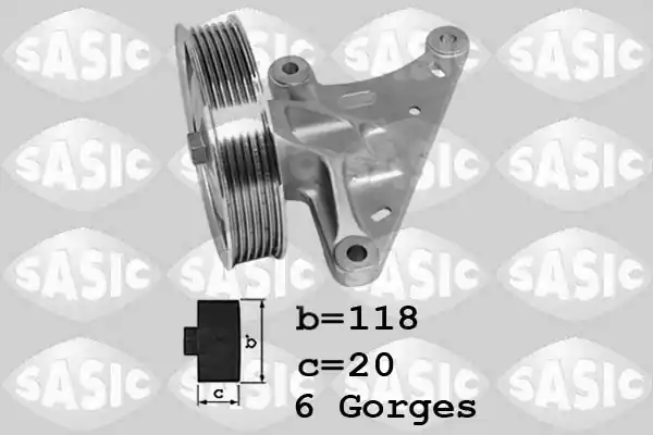 Tijdelijk Beschikbaar Geleiderol (poly) V-riem Sasic 1620088