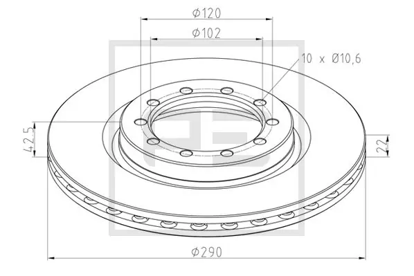 Remschijven Pe Automotive 256.102-00A Tijdelijk Beschikbaar