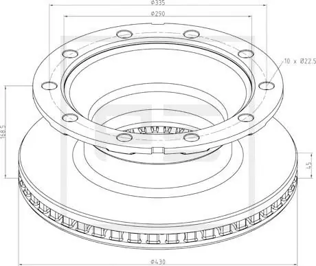 Lage Prijs Remschijven Pe Automotive 296.000-00A