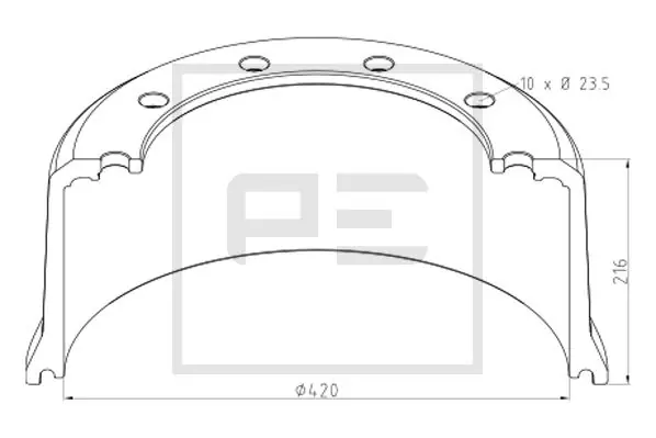 Trendy Remtrommel Pe Automotive 326.009-00A