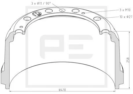 Remtrommel Pe Automotive 366.000-00A Hoge Kwaliteit
