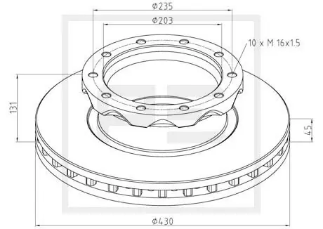 Lage Kosten Remschijven Pe Automotive 466.102-00A