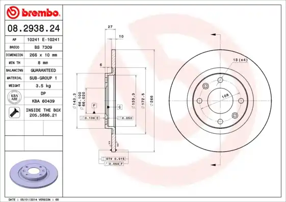 Koopje Remschijven Brembo 08.2938.24