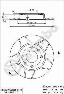 Remschijven Brembo 08.2985.75 Must-Have