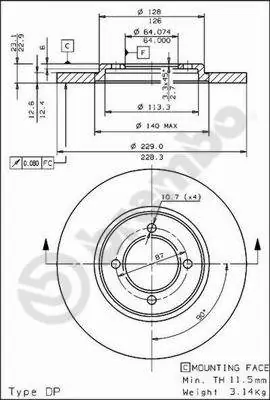 Origineel Remschijven Brembo 08.4505.20