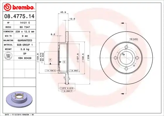 Bestel Nu Remschijven Brembo 08.4775.14