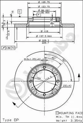 Remschijven Brembo 08.4974.10 Favoriet