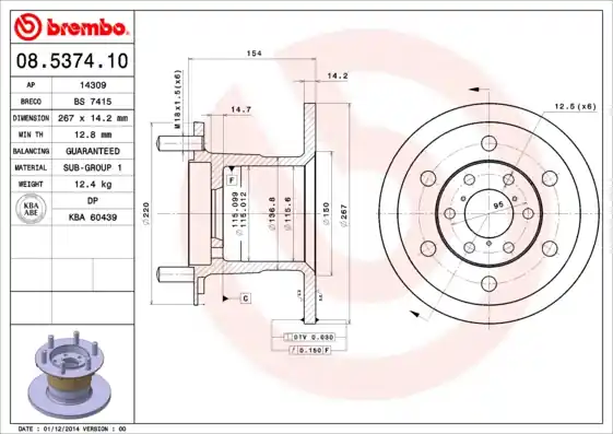 Nieuw Remschijven Brembo 08.5374.10