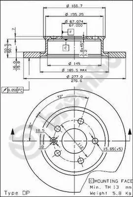 Bulkbestelling Remschijven Brembo 08.5501.10