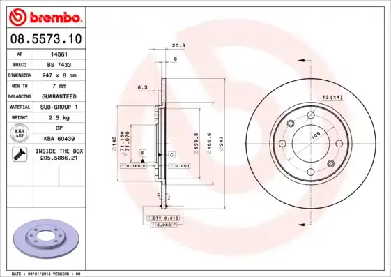 Meest Verkocht Remschijven Brembo 08.5573.10