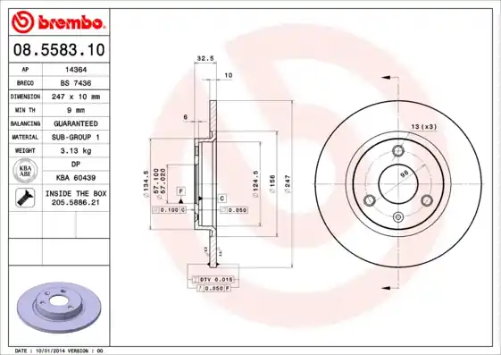 Veilige Betaling Remschijven Brembo 08.5583.10