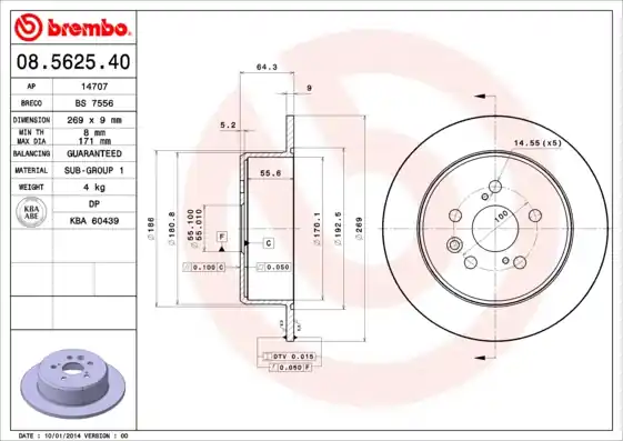 Remschijven Brembo 08.5625.40 Budget