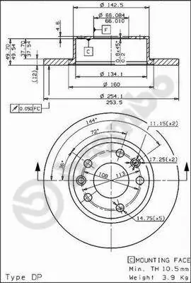 Authentiek Remschijven Brembo 08.5646.10