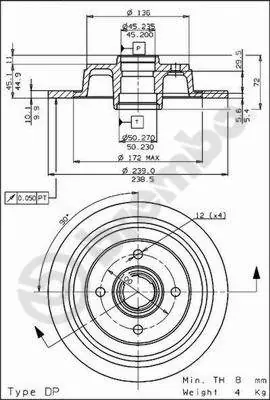 Remschijven Brembo 08.5653.10 Geld-Terug-Garantie
