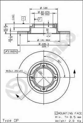 Actieprijs Remschijven Brembo 08.6858.10