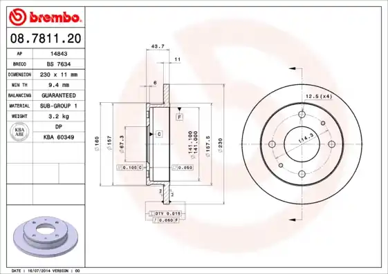 Nu Kopen Remschijven Brembo 08.7811.20