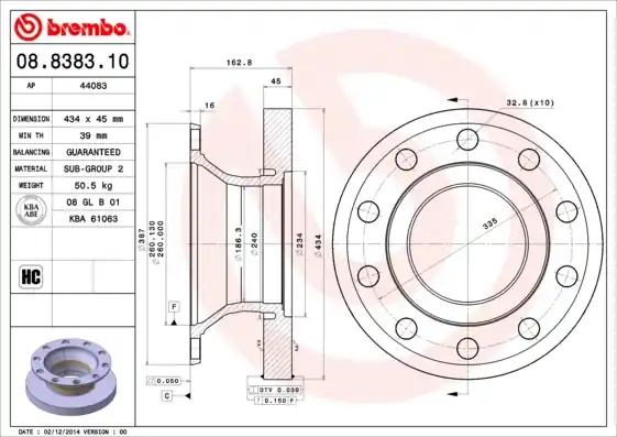 Nu Kopen Remschijven Brembo 08.8383.10