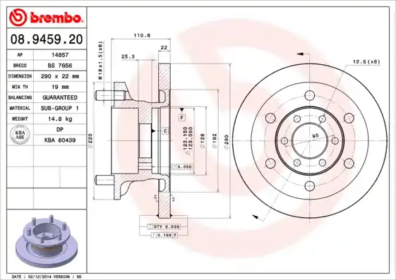 Weekendaanbieding Remschijven Brembo 08.9459.20
