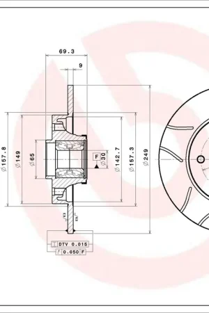 Remschijven Brembo 08.9512.76 Hete Deal
