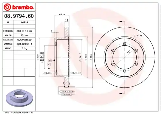 Uitverkoop Remschijven Brembo 08.9794.60