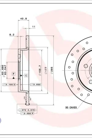 Remschijven Brembo 08.A029.2X Premium