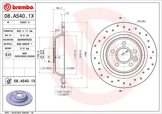 Voordeelprijs Remschijven Brembo 08.A540.1X