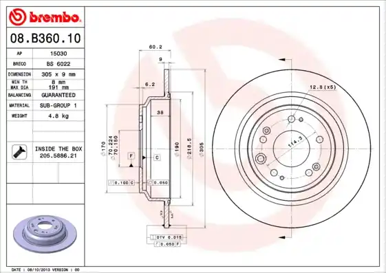 Meest Verkocht Remschijven Brembo 08.B360.10