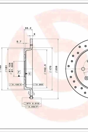 Remschijven Brembo 08.B602.1X Origineel
