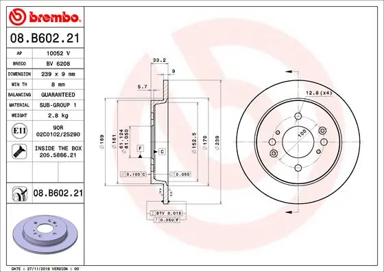 Shop Nu Remschijven Brembo 08.B602.21