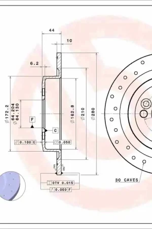 Veilige Betaling Remschijven Brembo 08.C307.1X
