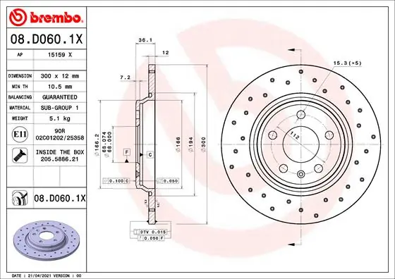 Budget Remschijven Brembo 08.D060.1X