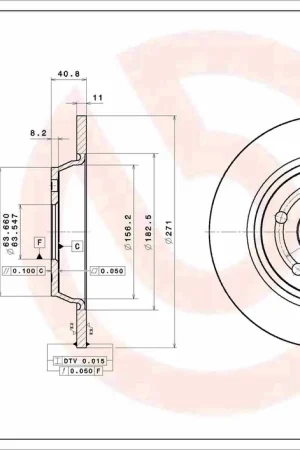 Remschijven Brembo 08.D864.11 Hoge Kwaliteit