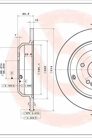 Remschijven Brembo 08.E139.11 Alleen Vandaag