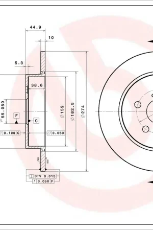 Superprijs Remschijven Brembo 08.E523.21