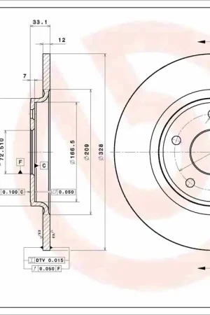 Fabrieksprijs Remschijven Brembo 08.N249.21