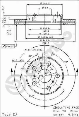 Remschijven Brembo 09.3022.10 Direct Beschikbaar