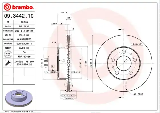Nieuw Remschijven Brembo 09.3442.10