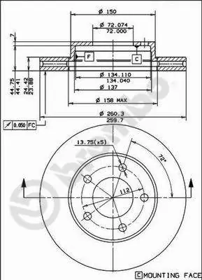 Remschijven Brembo 09.4866.10 Groothandel