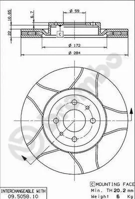 Veilige Betaling Remschijven Brembo 09.5058.75